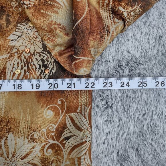 Chico's Silk Blend Animal Print Blazer Large - Picture 11 of 15